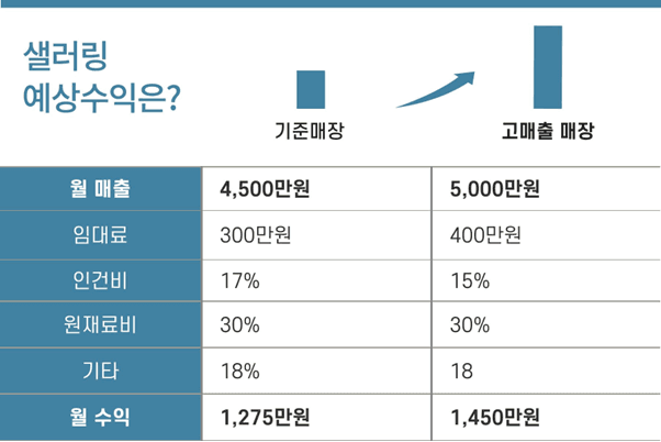 샐러링 예상 수익 분석