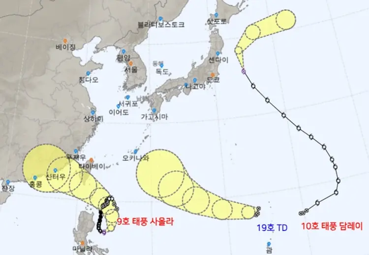 9,10,11호 태풍이 동시에? 가을장마 시작 태풍경로, 날씨 알아보기