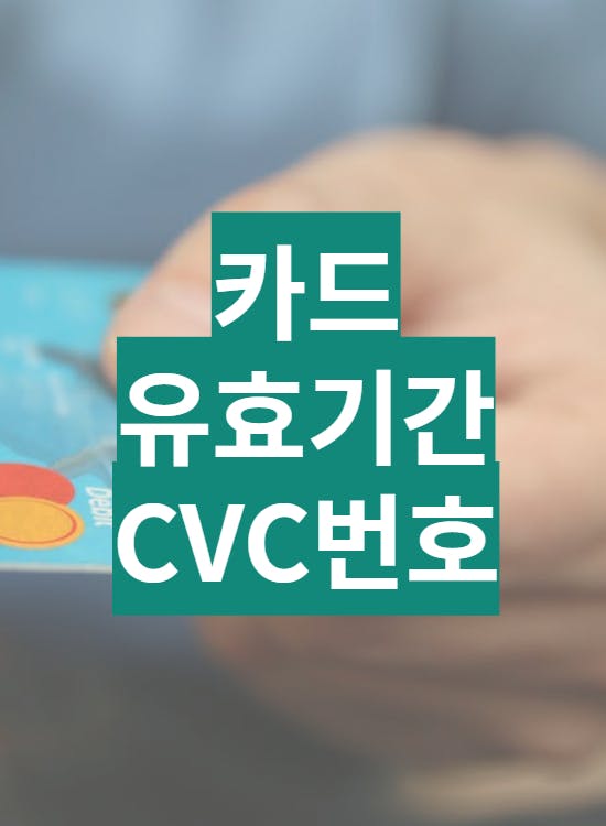 신용카드 및 체크카드 유효기간 확인 방법(+CVC 번호)