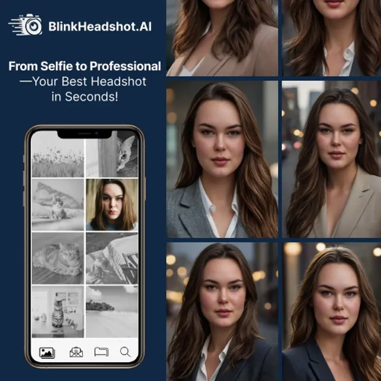 Transform One Selfie into 200 Professional Headshots with BlinkHeadShot.ai