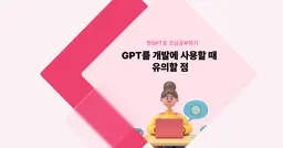 [챗GPT로 코딩 공부] GPT를 개발에 사용할 때 유의할 점