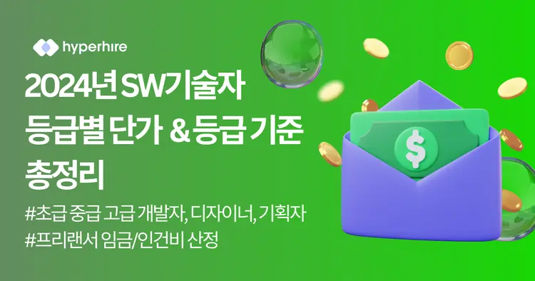 2024년 SW기술자 등급별 단가 및 소프트웨어 기술자 등급 기준