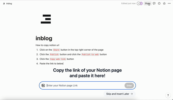 How to embed Notion link
