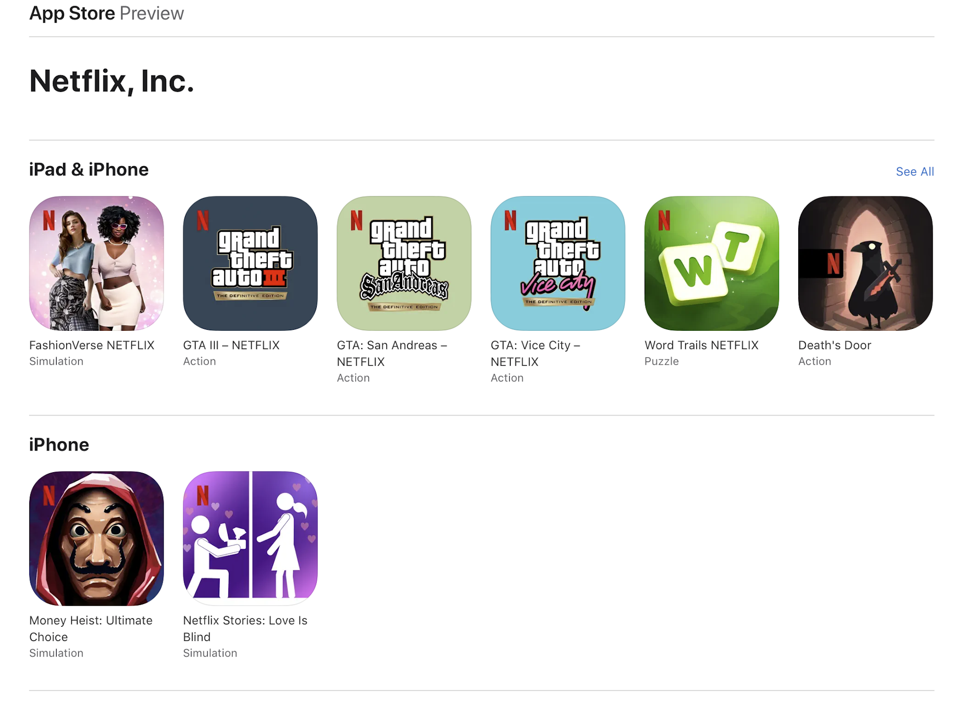 앱스토어 넷플릭스 게임 앱 목록