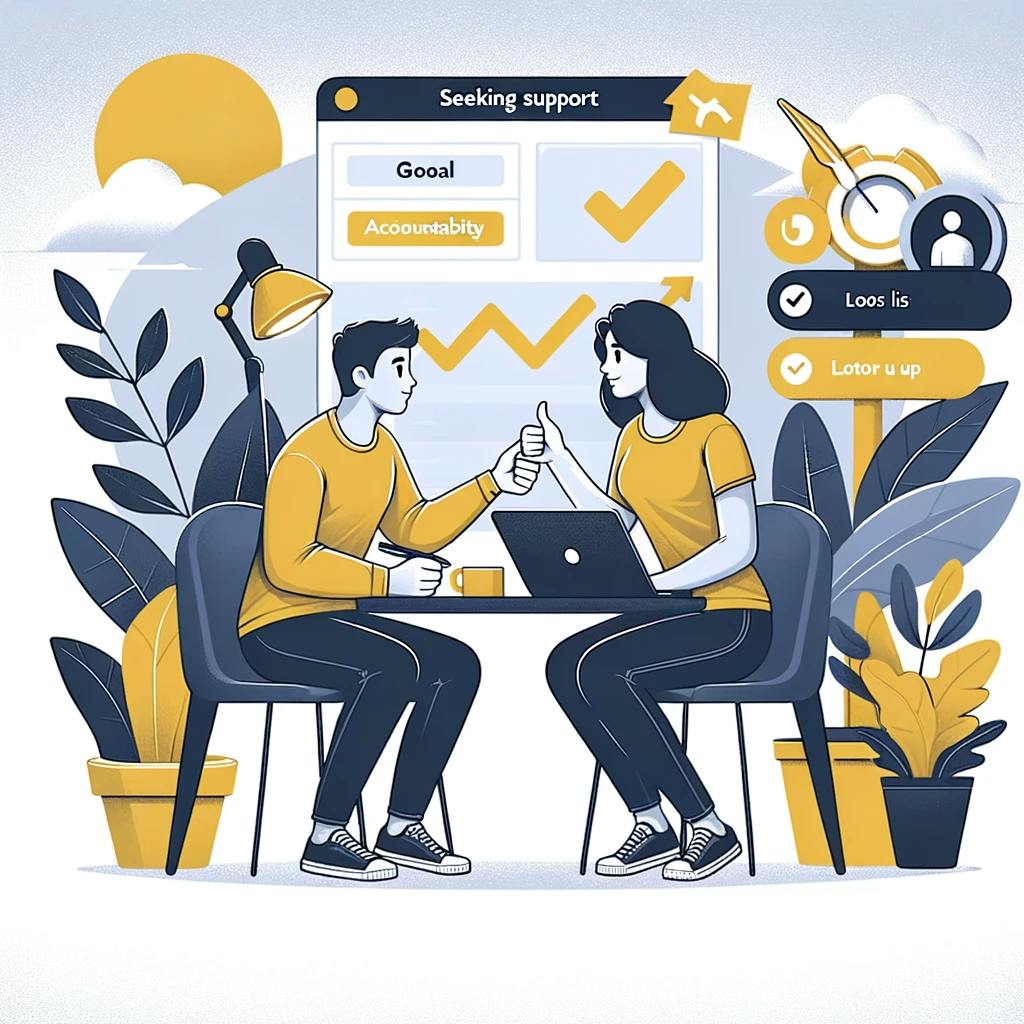 Image Suggestion: Two people collaborating or checking in with each other.