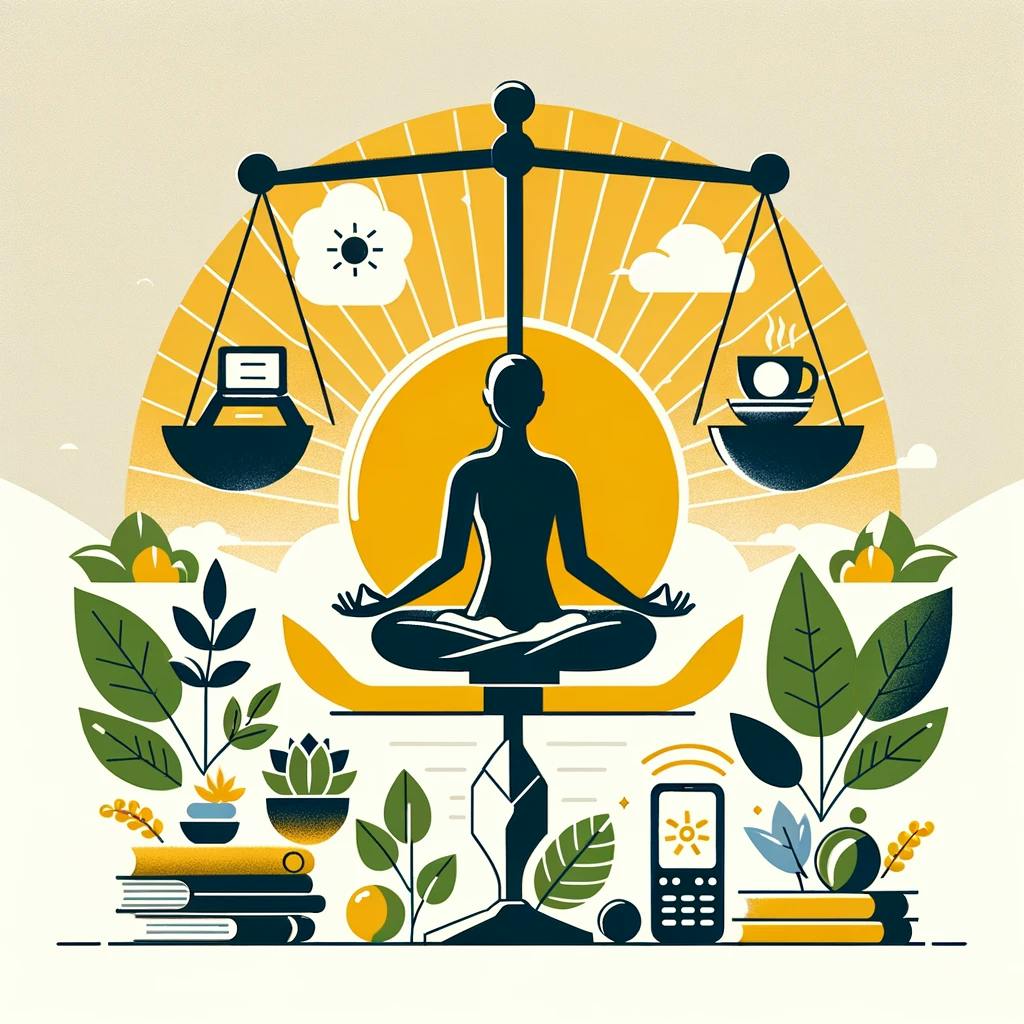 A serene image reflecting balance and harmony for the conclusion, symbolizing the peaceful coexistence with technology.
