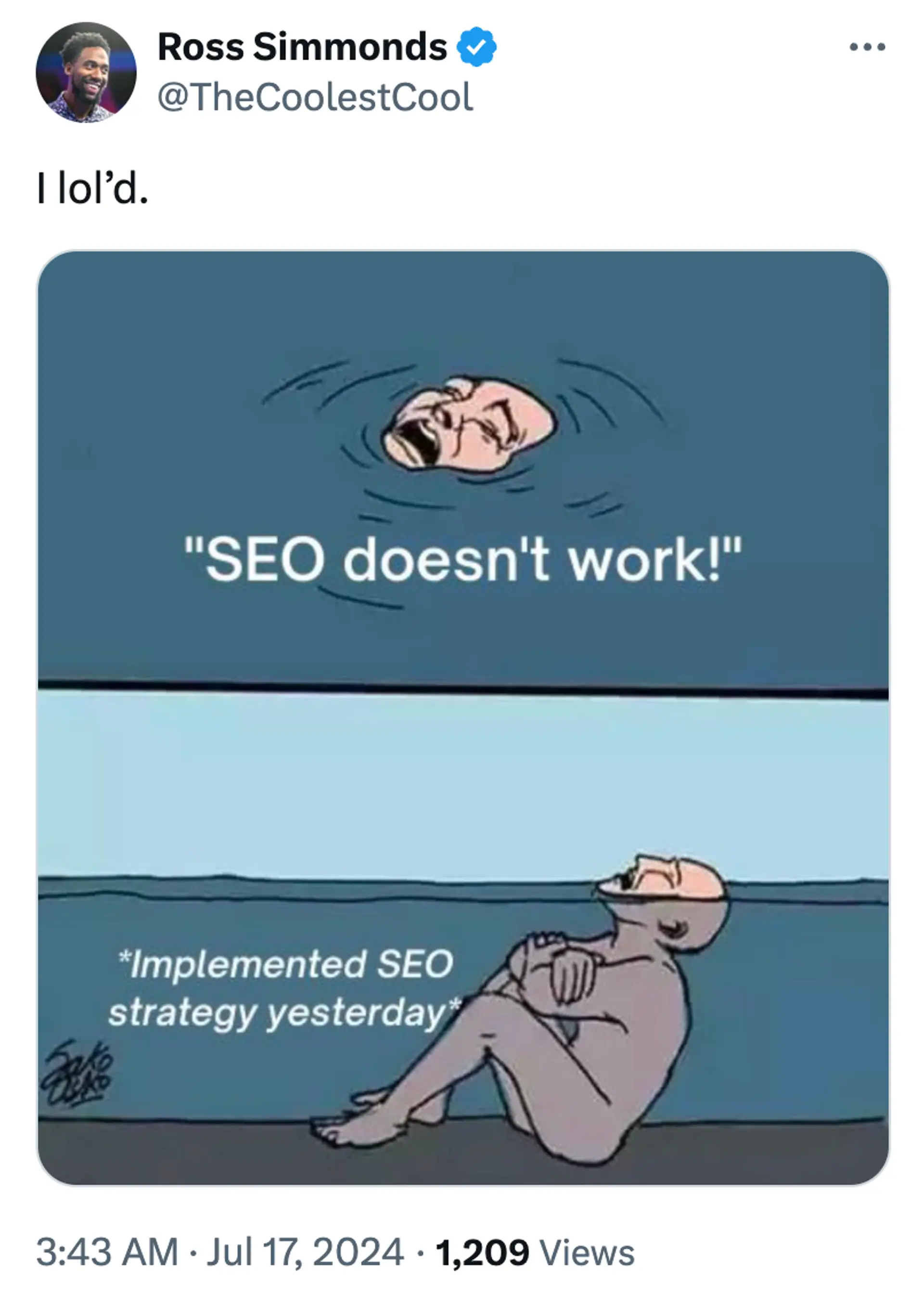 implemented SEO strategy yesterday