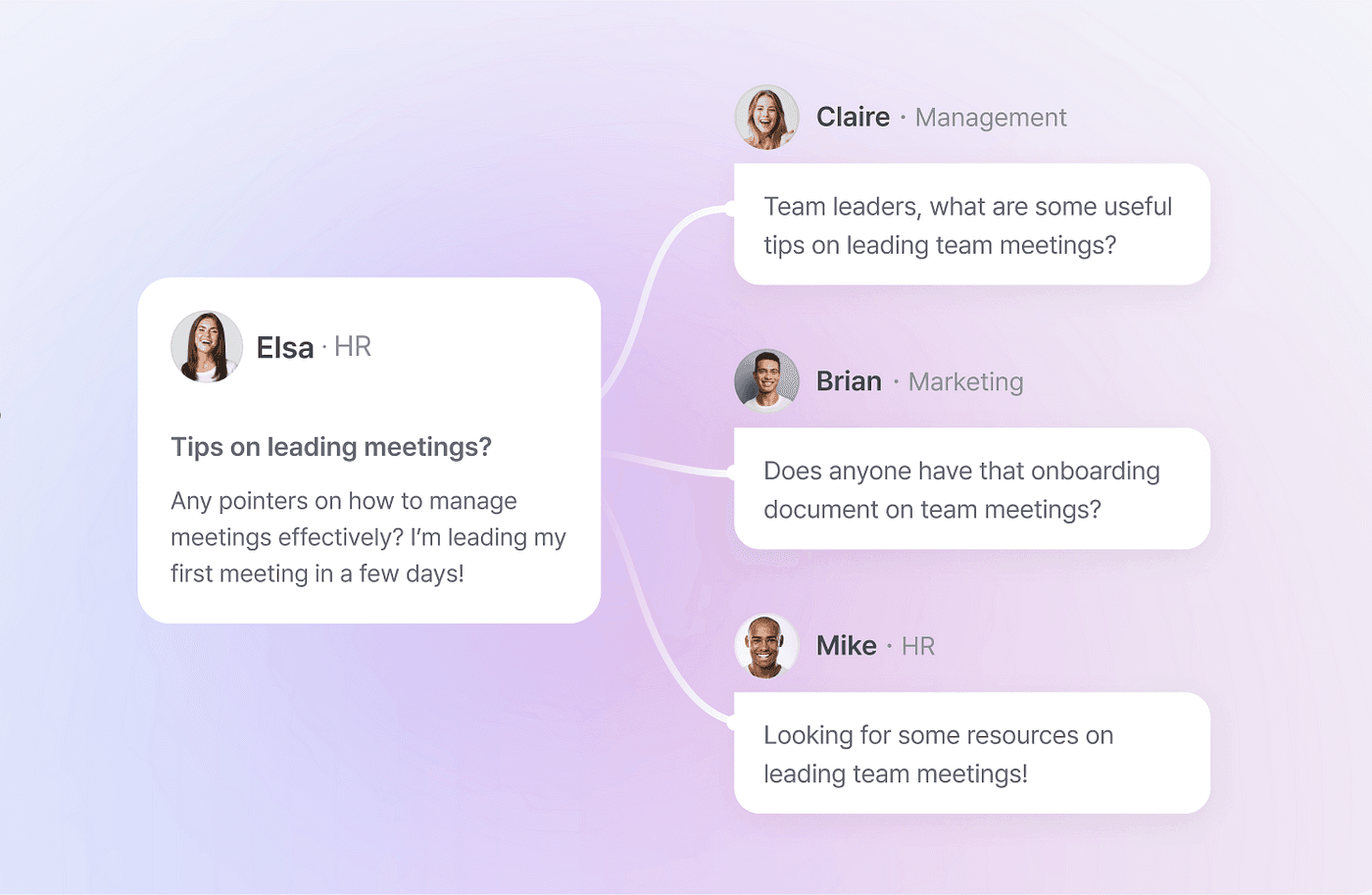 AI DOT connects your questions with other learners and related posts.