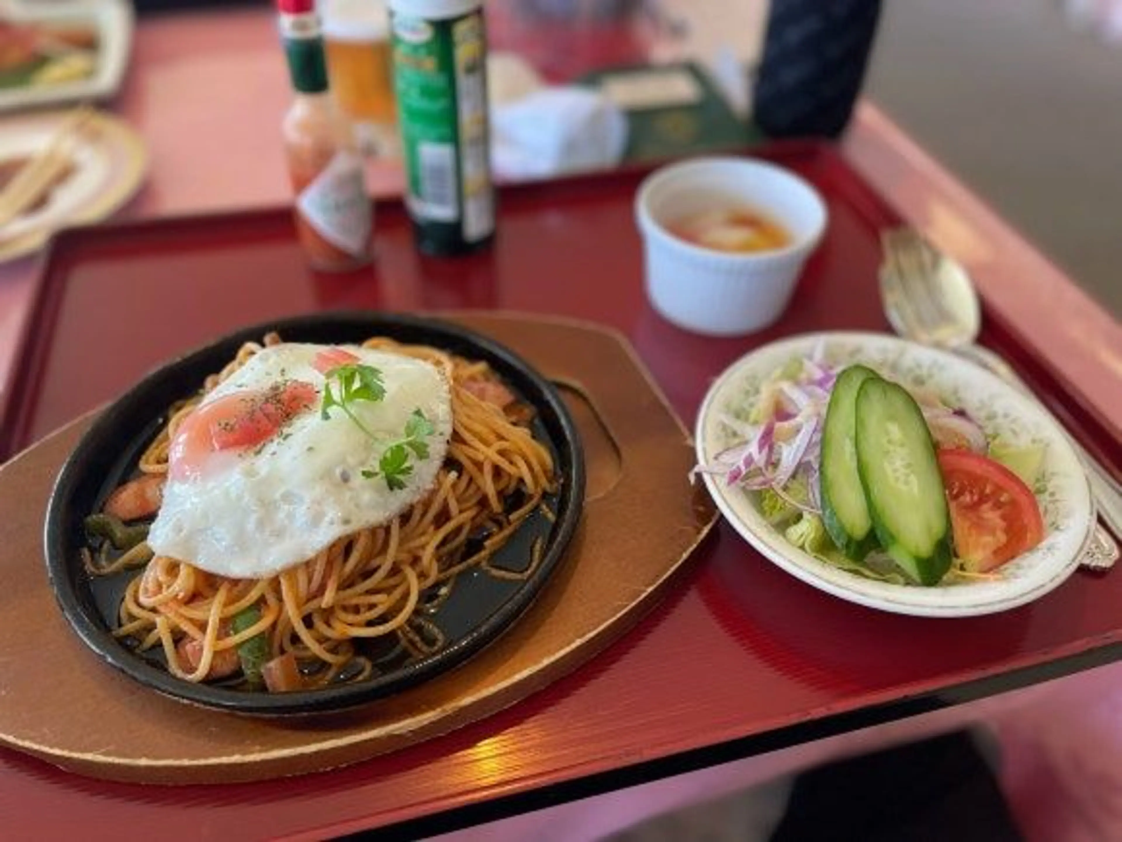 스파게티 계란도 맛있어요.