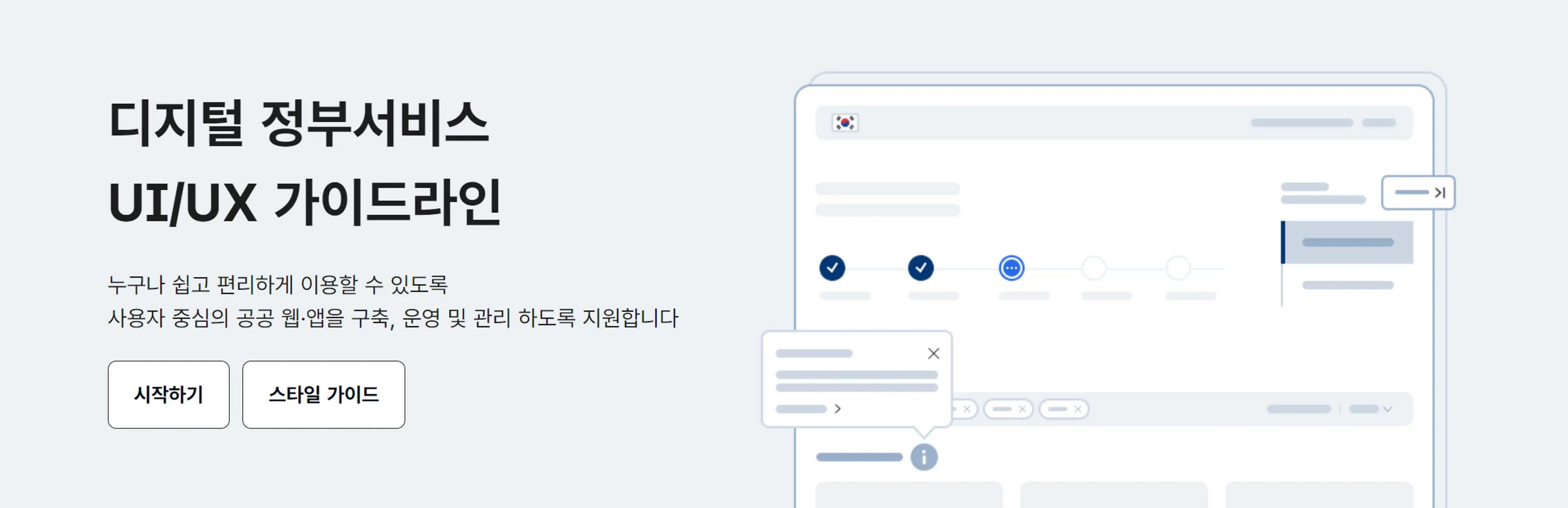 디지털 정부서비스 UI/UX 가이드라인. ©KRDS