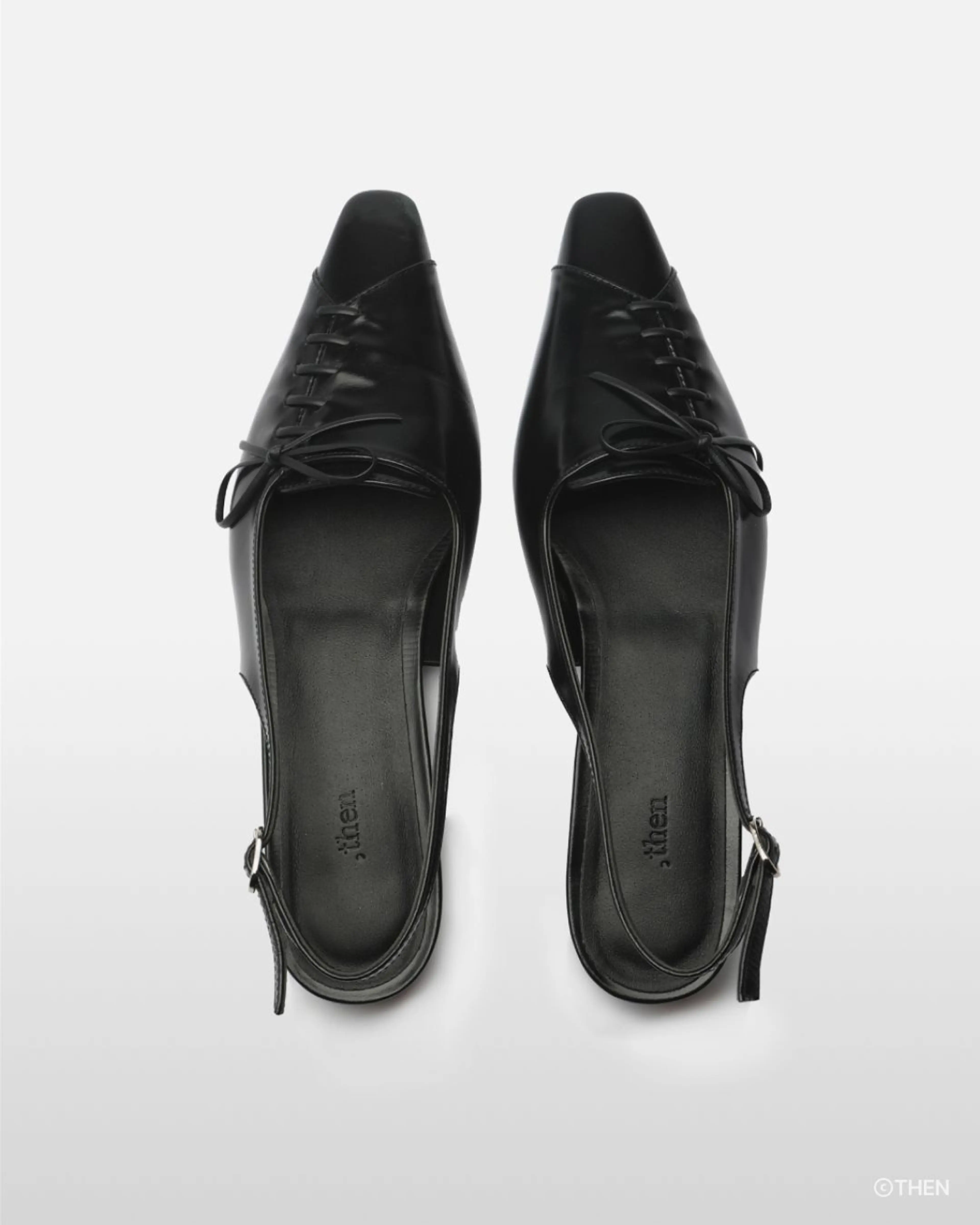 New london sling back / black - 덴