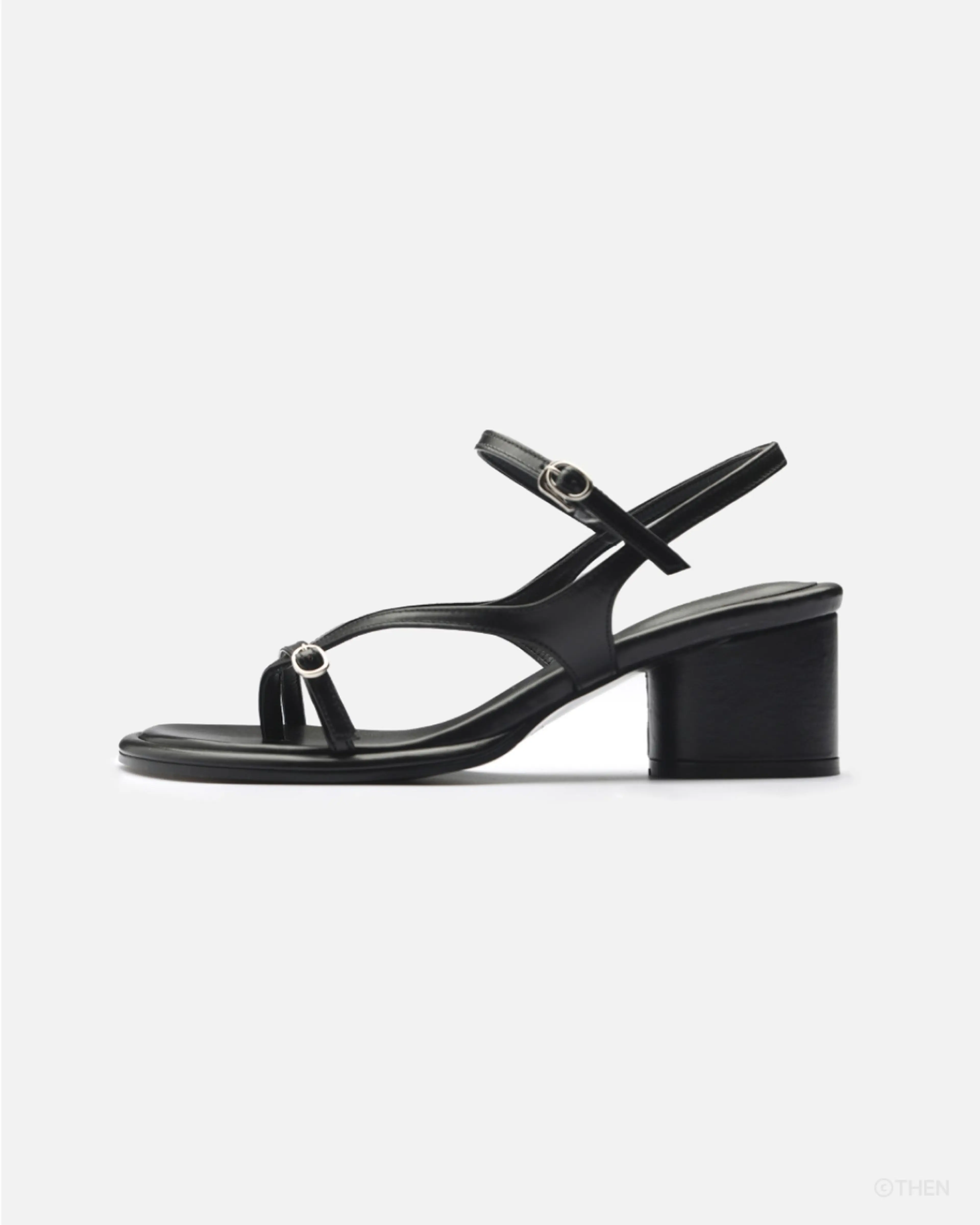 덴 - Demi strap sandals / black