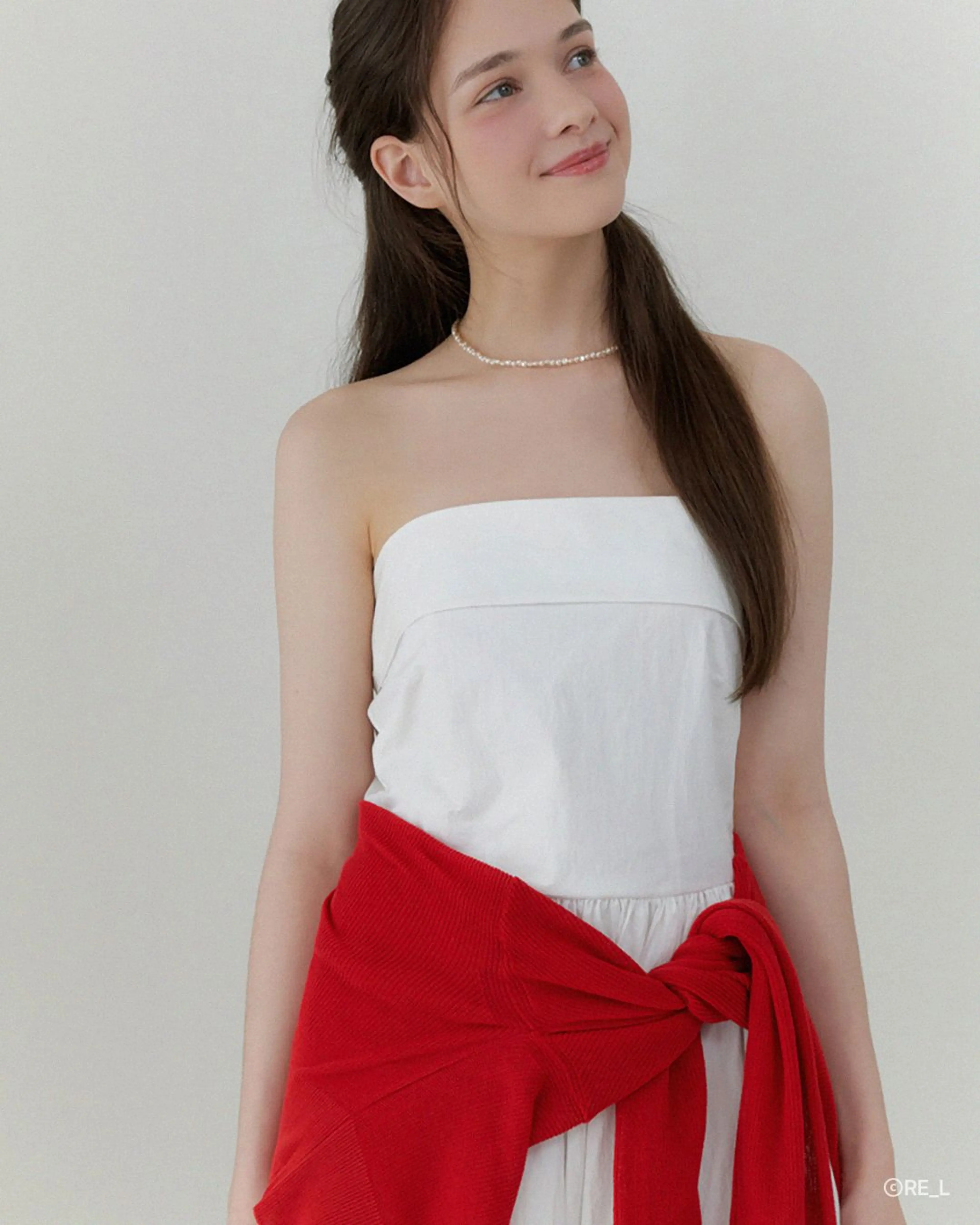 리엘 Doing bustier dress_2way (white)