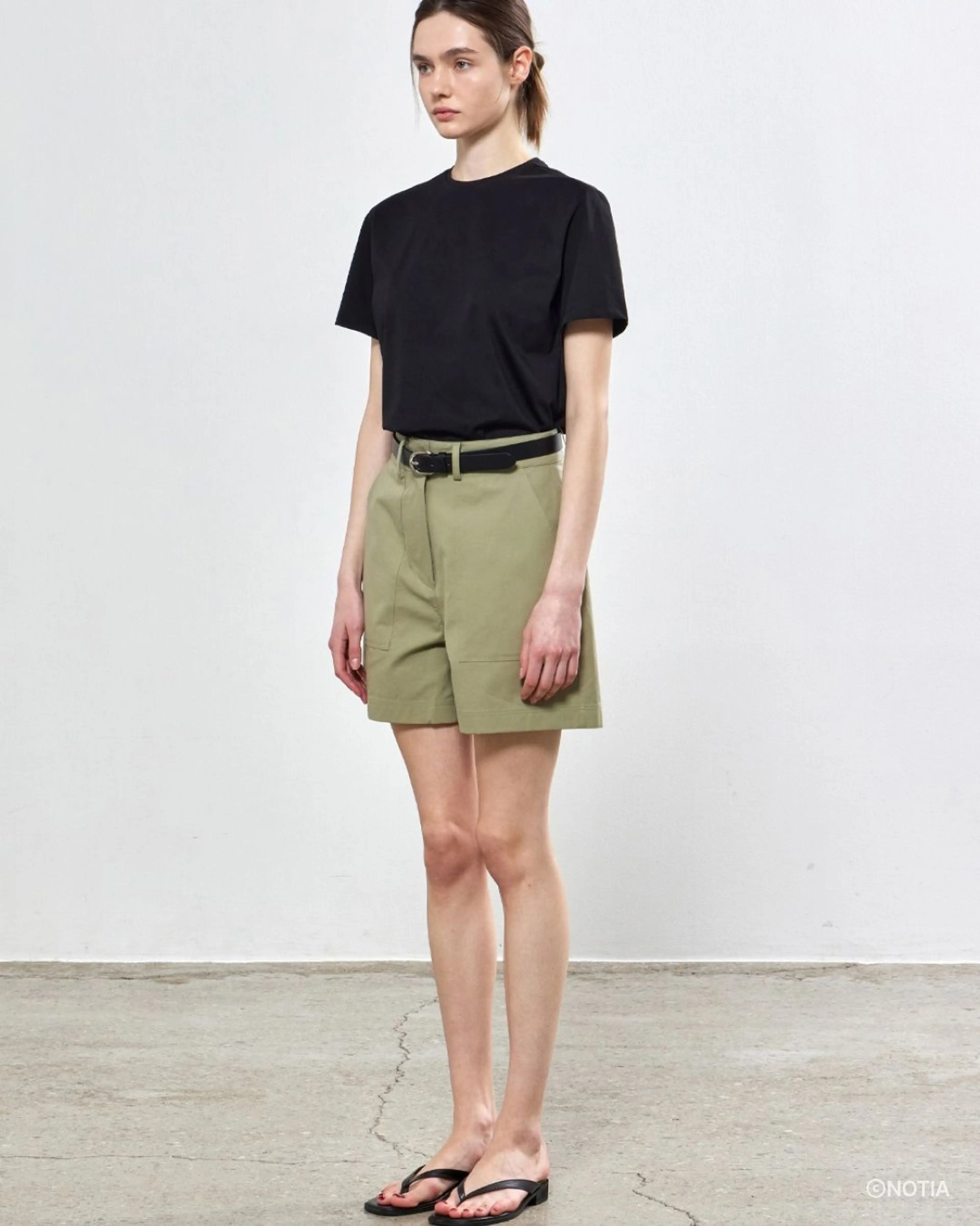 FATIGUE SHORT PANTS - KHAKI - 노티아