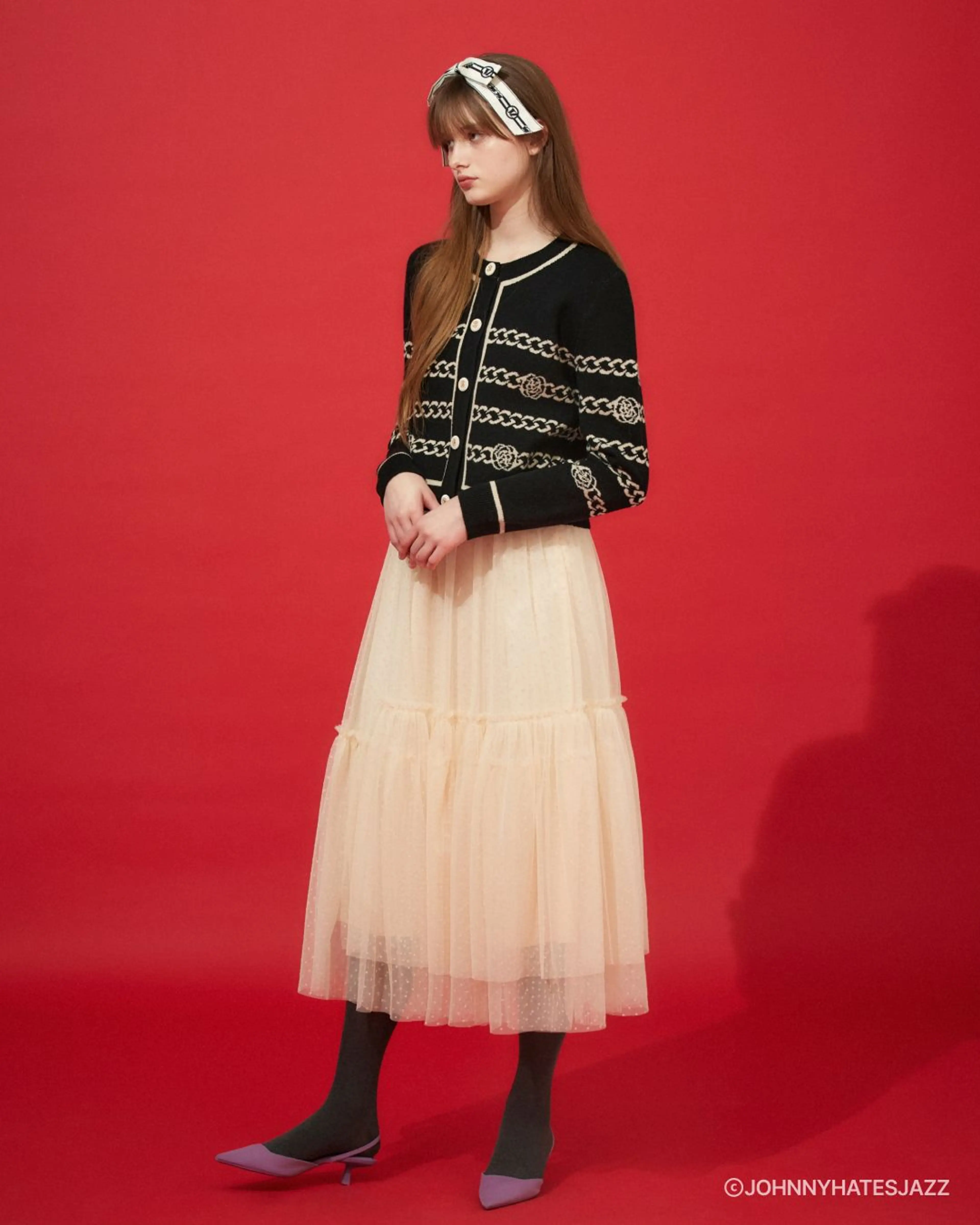 DOT TULLE SKIRT - IVORY - 쟈니헤잇재즈