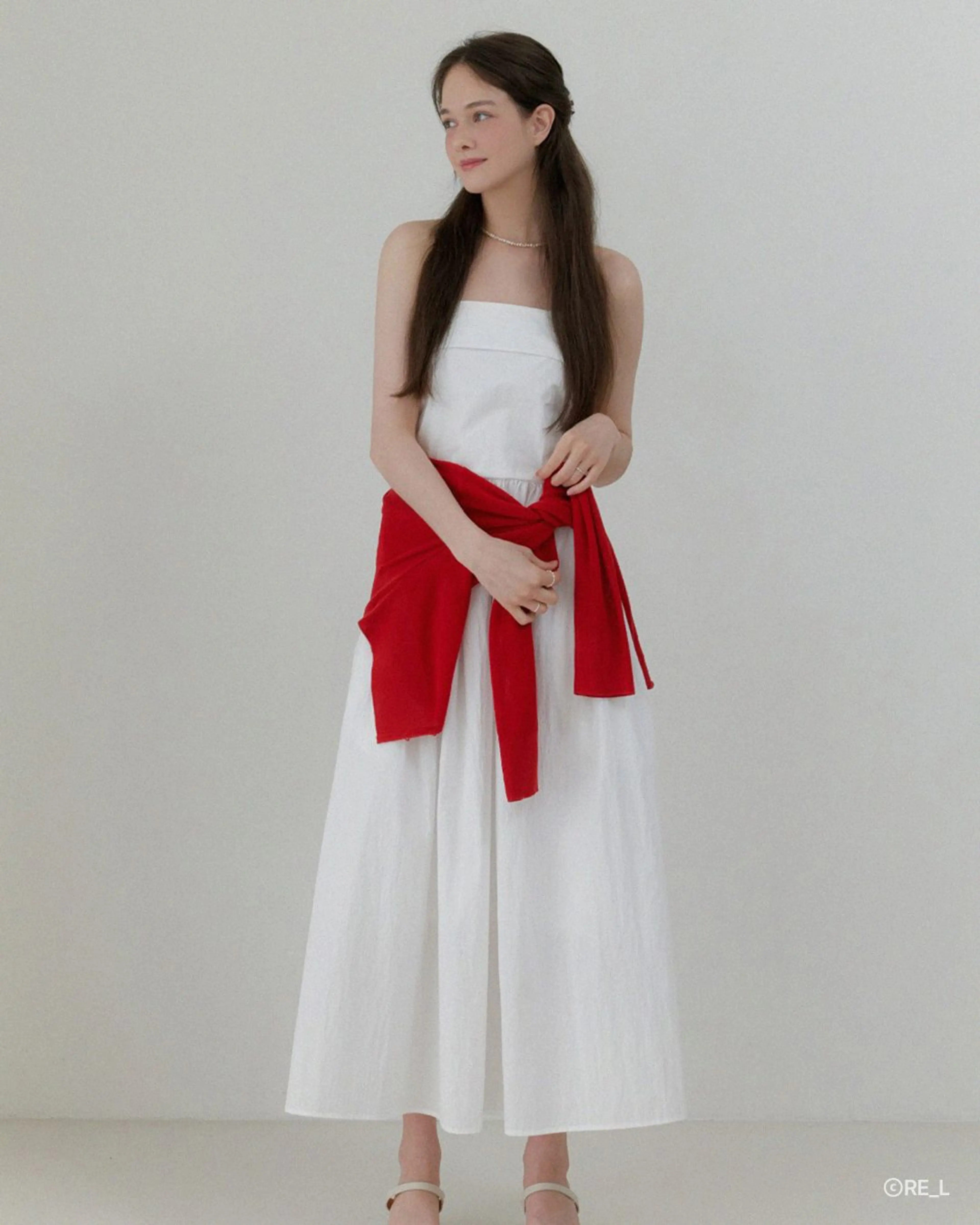 리엘 Doing bustier dress_2way (white)