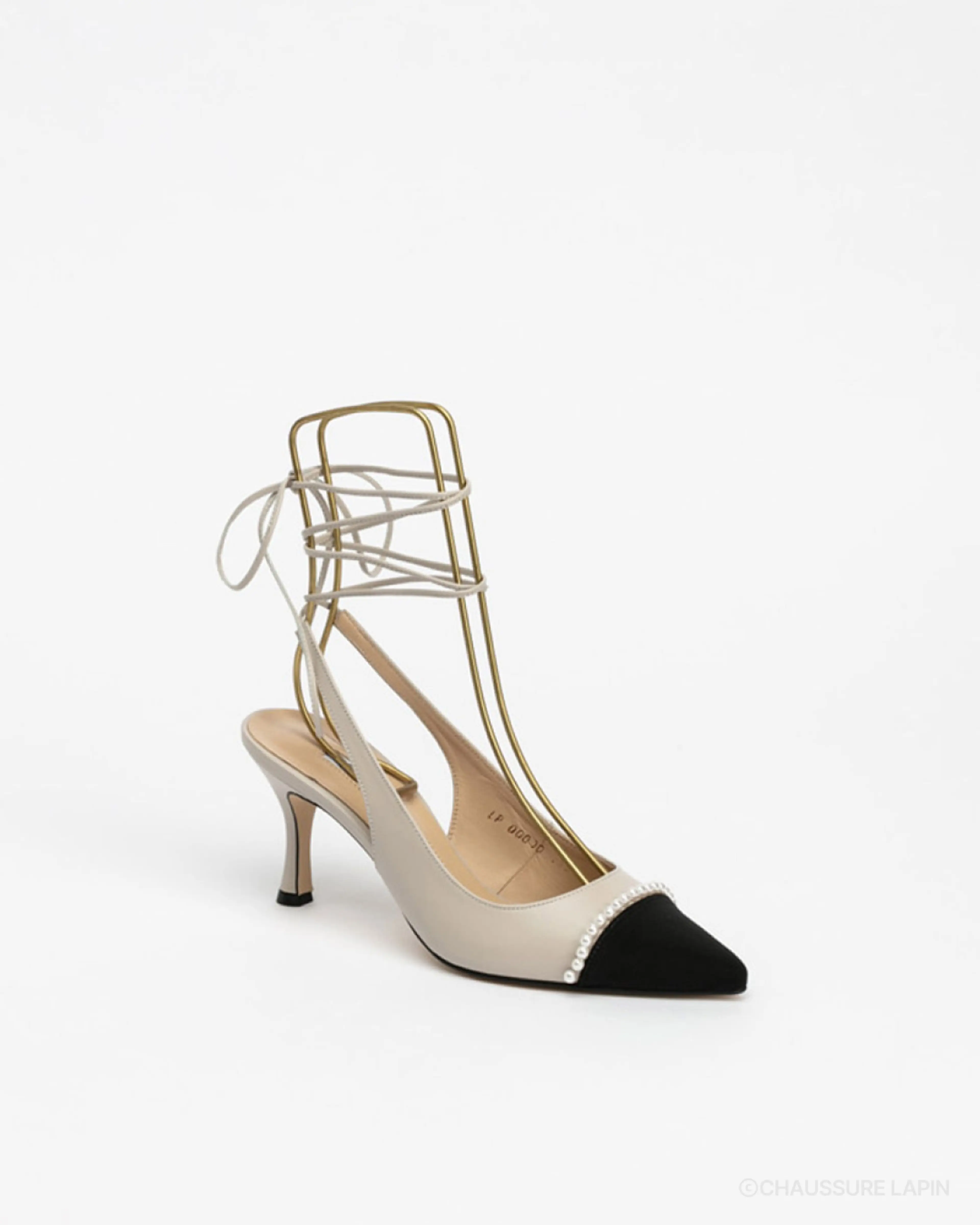 쇼쉬르라팡 - Carolin Strap Pumps (IVORY)