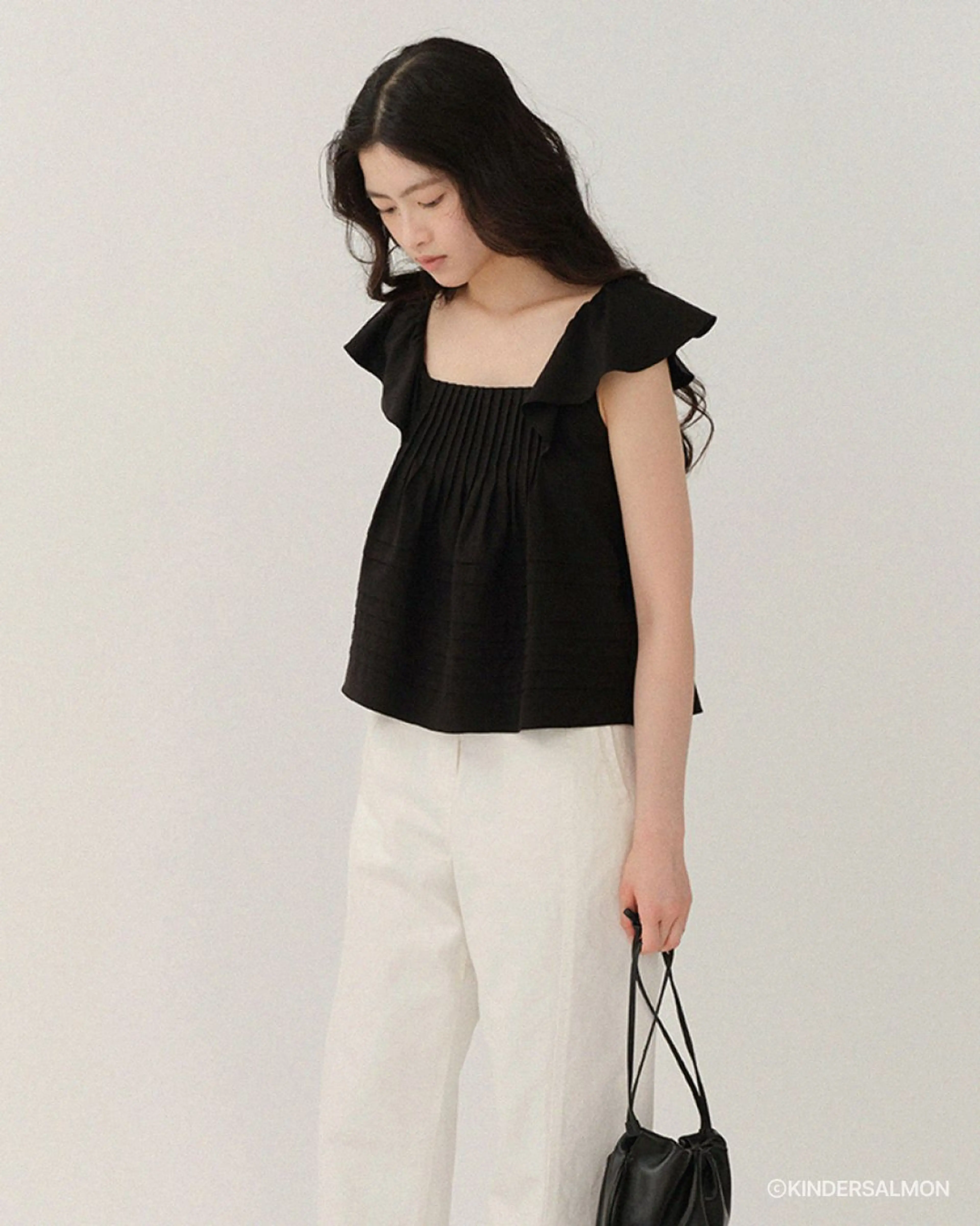 킨더살몬(KINDERSALMON) RS24 Allegro Pintuck Blouse