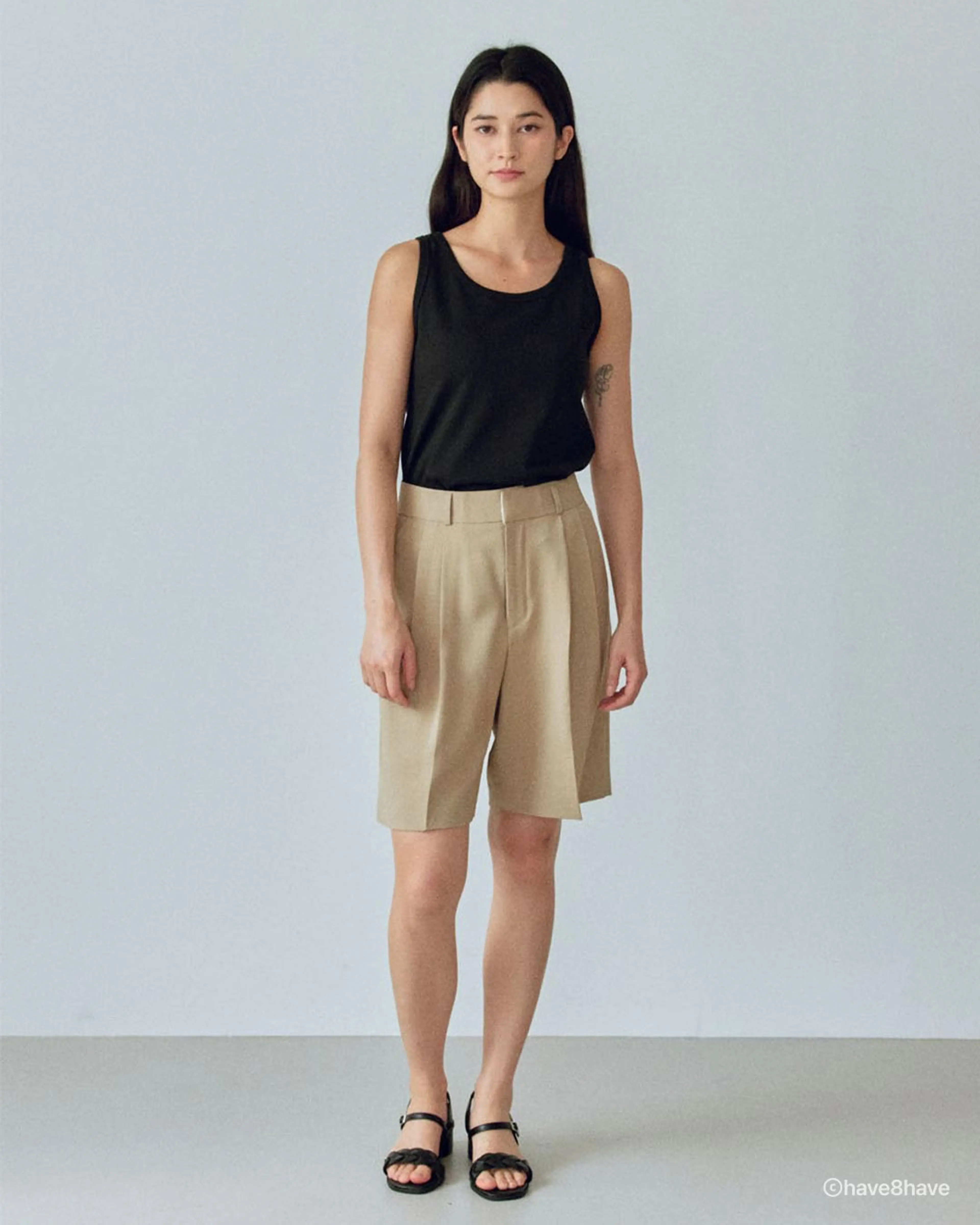 Basic Short Pants beige - 해브앤해브