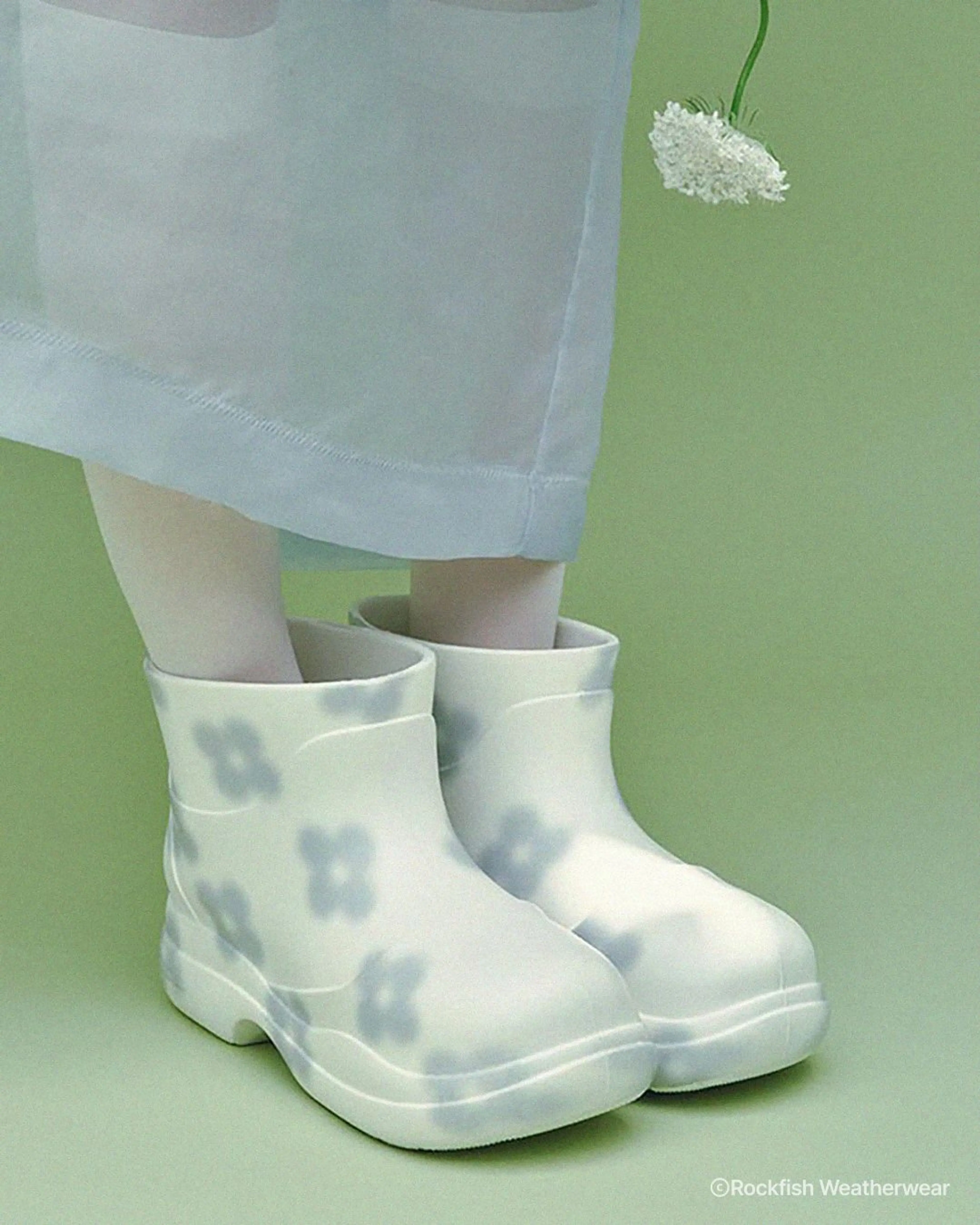 민주킴x락피쉬웨더웨어 FLORAL SHADOW BOOTS SHORT