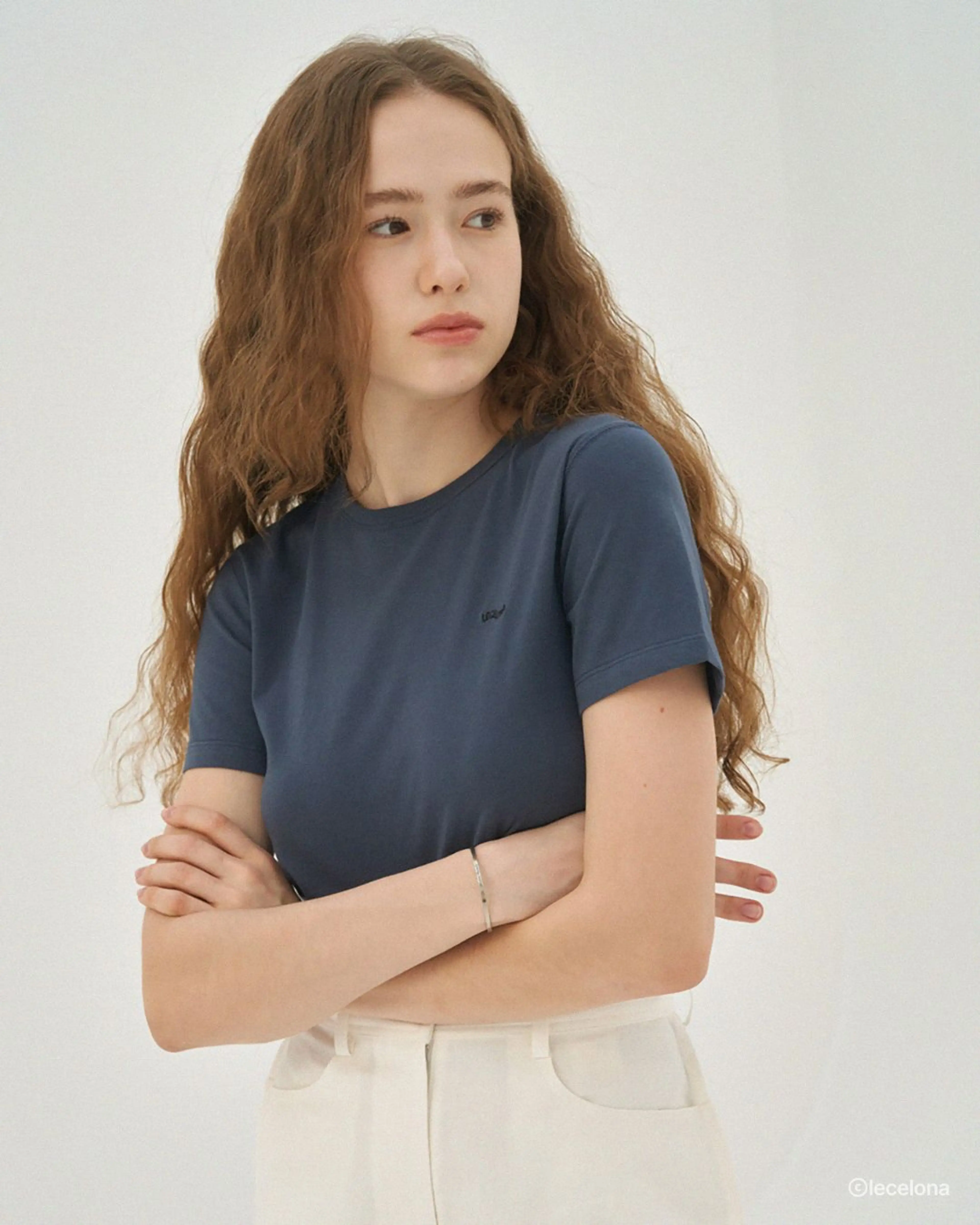 르셀로나 The minimal logo t-shirt (light navy)