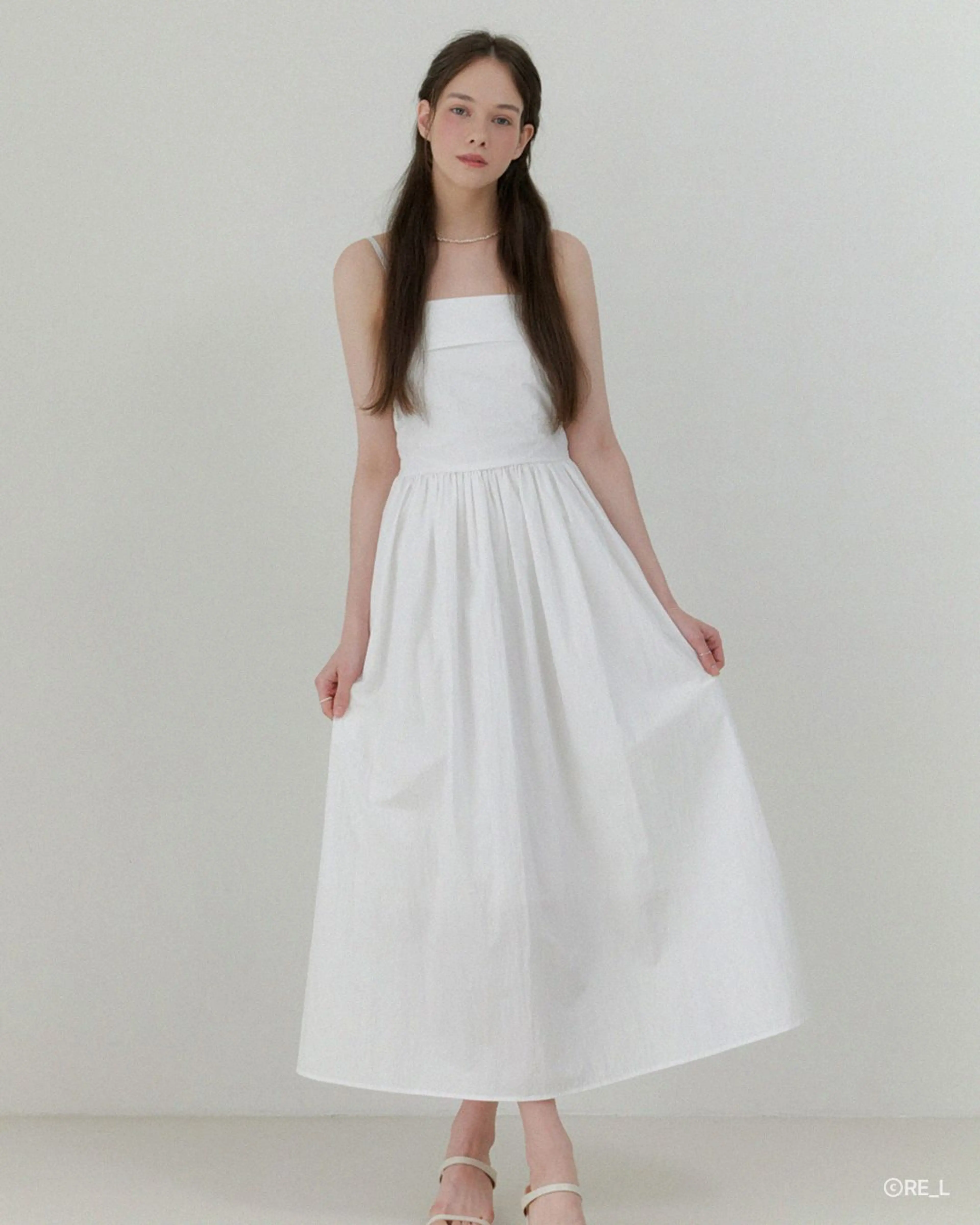 리엘 Doing bustier dress_2way (white)