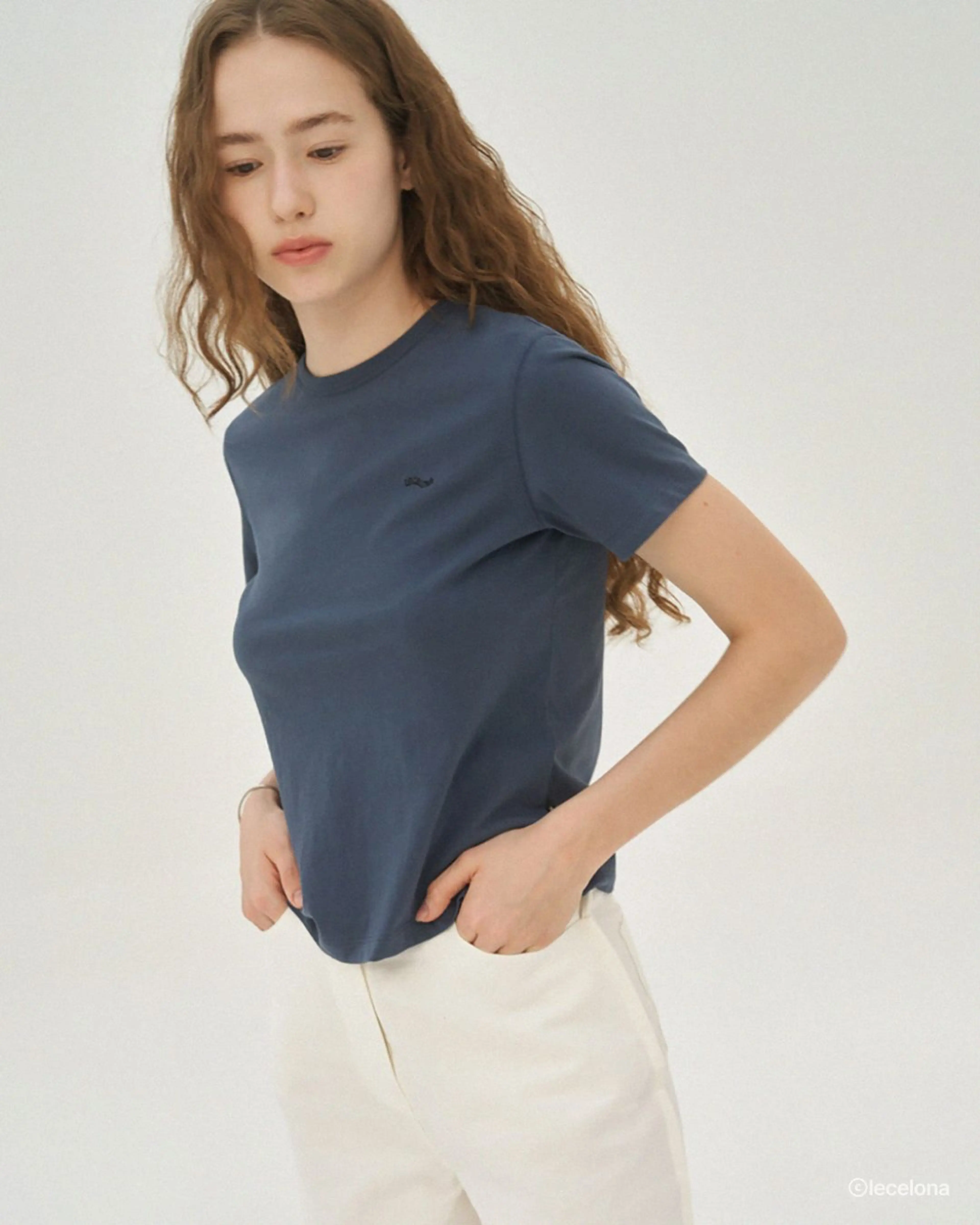 르셀로나 The minimal logo t-shirt (light navy)