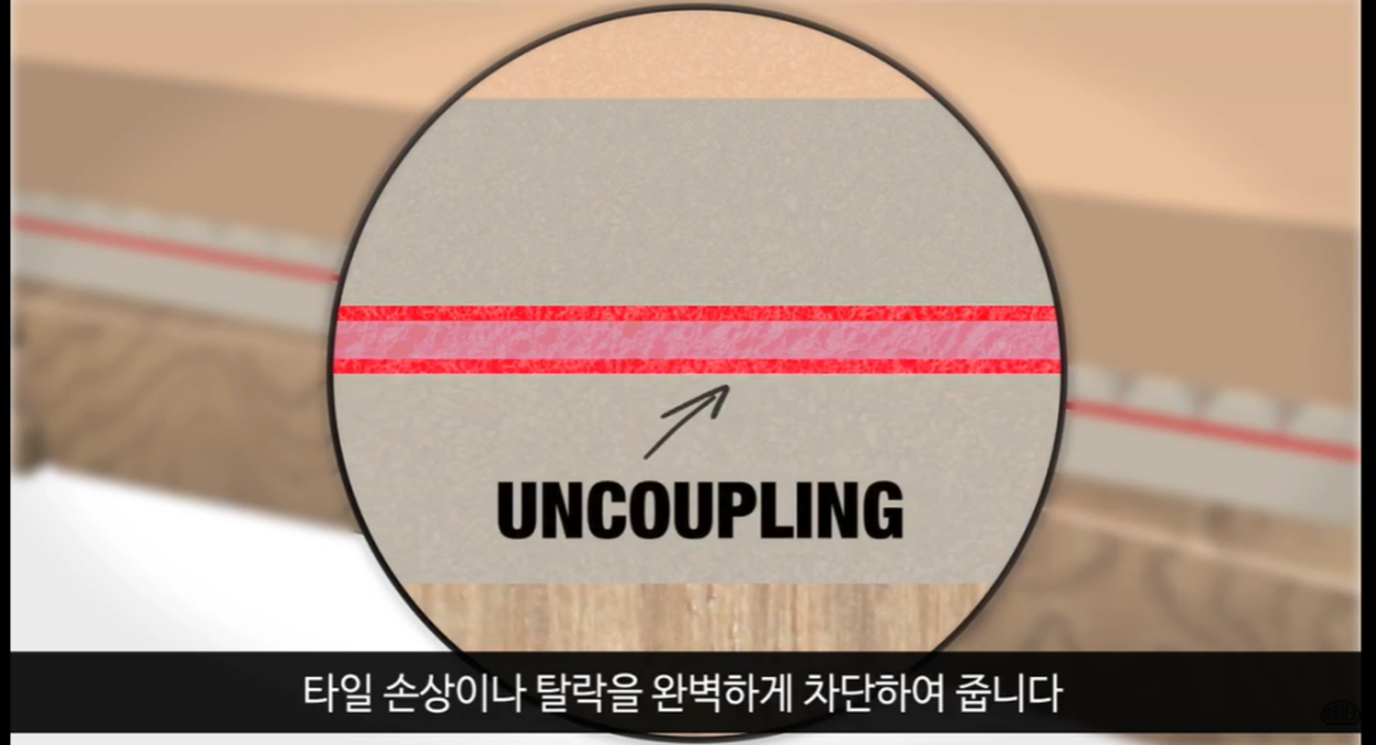 아덱스의 디커플링 매트는 수축 팽창을 견디는데 큰 도움을 줍니다. / 출처 : 한국아덱스