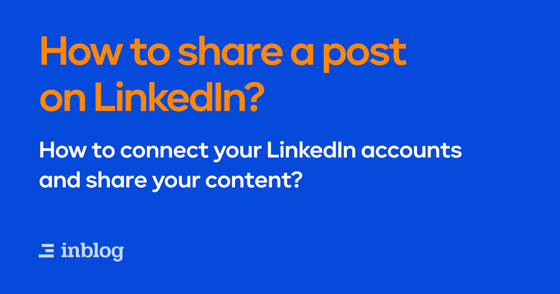 How to share a post on LinkedIn?
