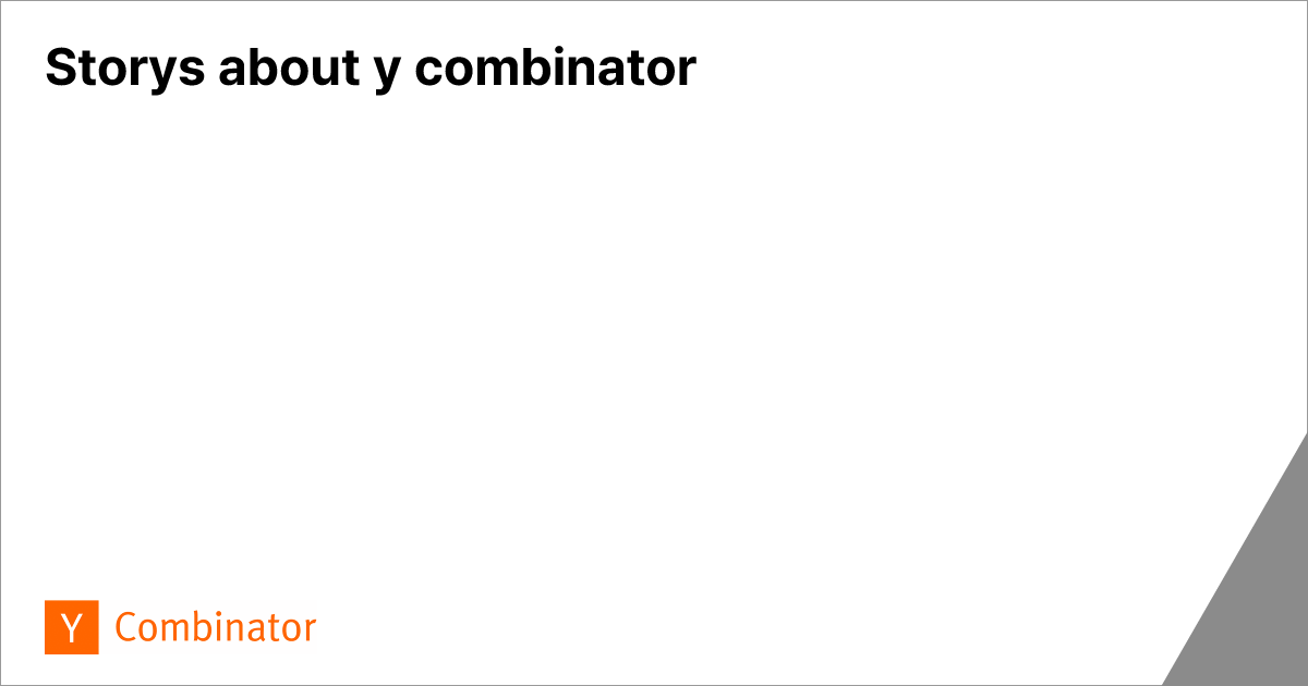 Storys about y combinator