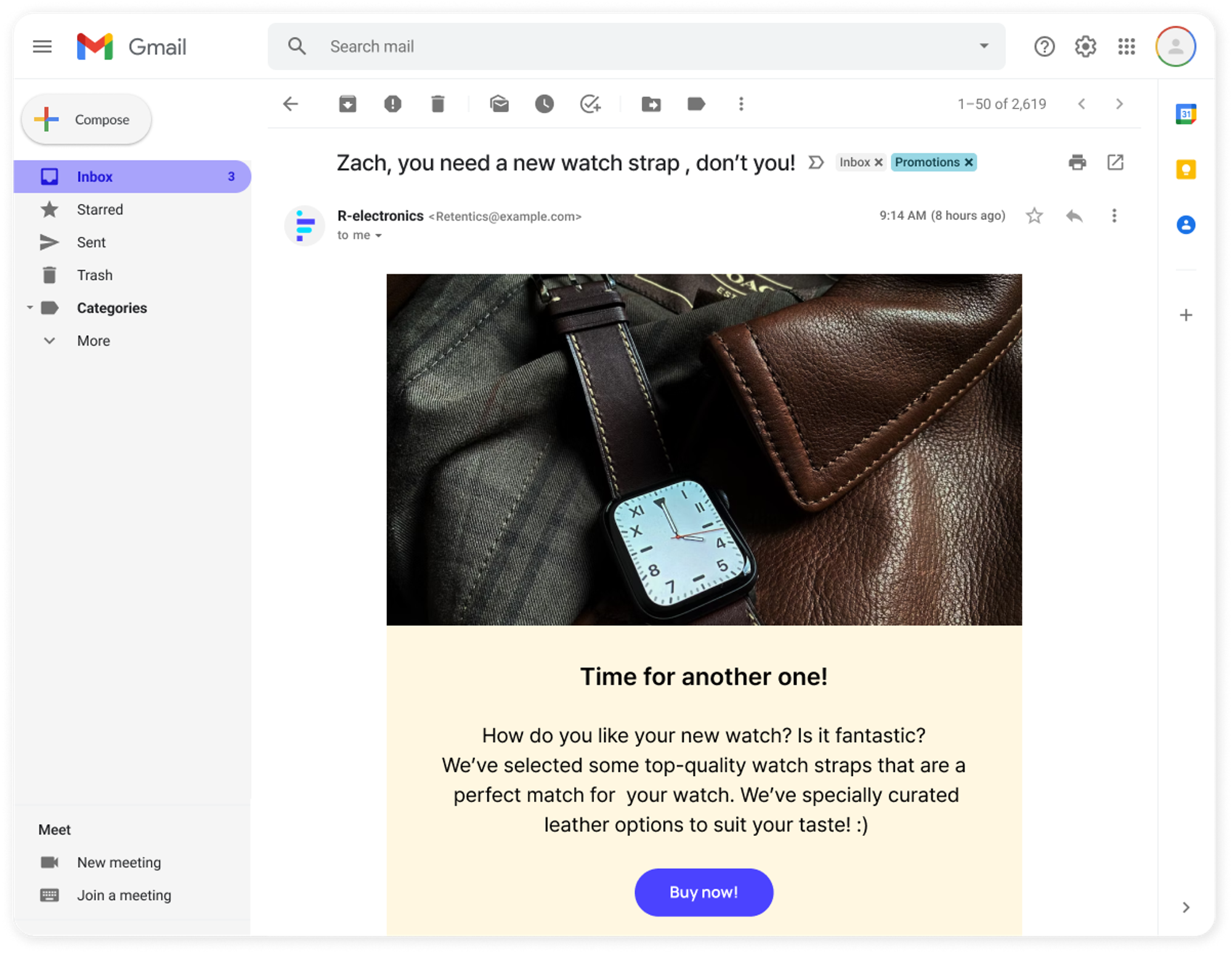 Examples of personalized email