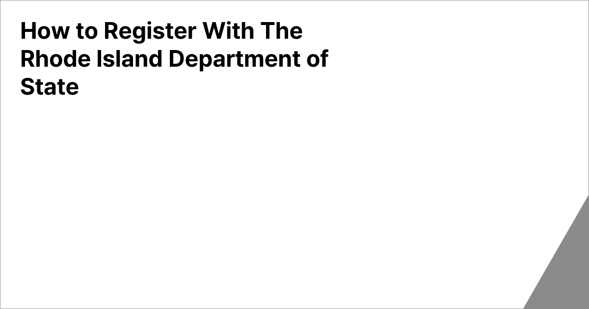 How to Register With The Rhode Island Department of State - AbstractOps