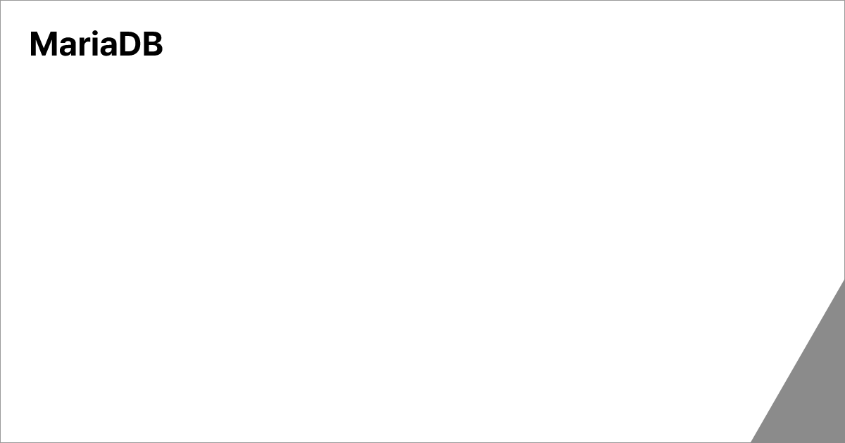 Maria Sql Logo MariaDB) SQL 정리 - vosw1